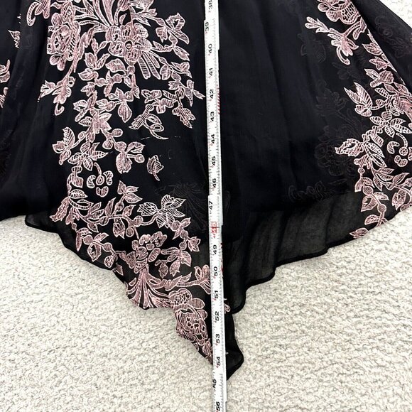 Vintage Y2K Slip Dress Beaded Fringe Tassels Whimsigoth Fairy 90s Dark - Picture 4 of 16